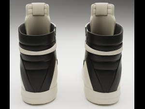 Sneakers Rick Owens Geobasket Converse Collection Modelo 3D