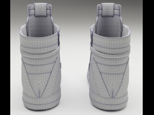 Sneakers Rick Owens Geobasket Converse Collection Modelo 3D