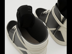 Sneakers Rick Owens Geobasket Converse Collection Modelo 3D