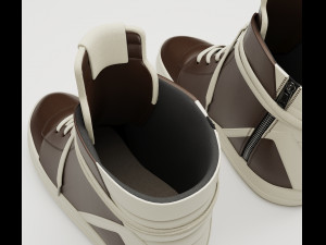 Sneakers Rick Owens Geobasket Converse Collection Modelo 3D