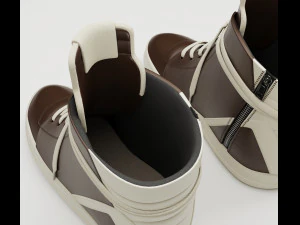 Sneakers Rick Owens Geobasket Converse Collection 3D Model