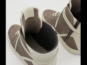 Sneakers Rick Owens Geobasket Converse Collection Modelo 3D
