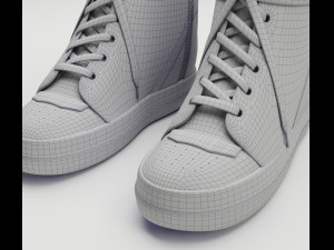 Sneakers Rick Owens Geobasket Converse Collection Modelo 3D