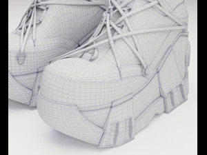 Sneakers Swear Black 3D Model