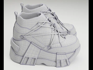 Sneakers Swear Black 3D Model