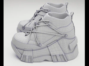 Sneakers Swear Black 3D Model