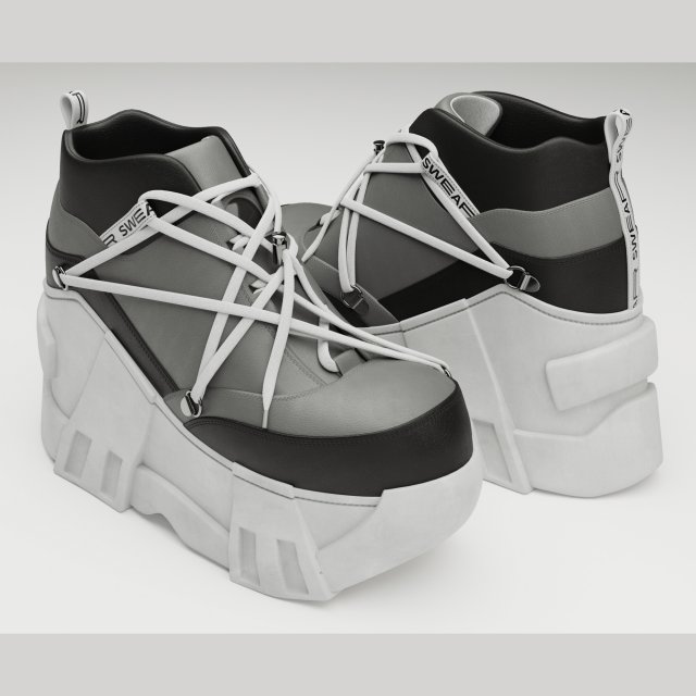 Sneakers Swear 3D मॉडल .c4d .max .obj .3ds .fbx .stl .blend 