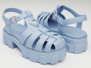 Sandals Prada on platform collection 3D