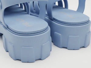 Sandali Prada Blu Modello 3D