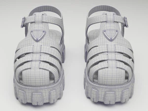 Sandali Prada Blu Modello 3D