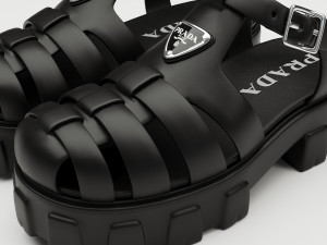 Sandals Prada Black 3D Модель