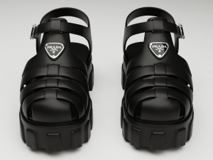 Sandals Prada Black 3D Модель