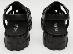 Sandals Prada Black 3D Модель