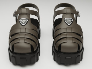 Sandals Prada Brown 3Dモデル
