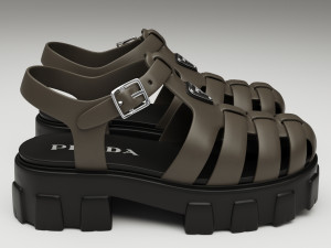 Sandals Prada Brown 3Dモデル