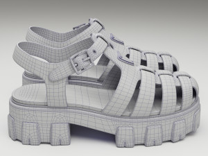 Sandals Prada Brown 3Dモデル