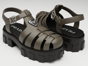 Sandals Prada on platform collection 3Dモデル