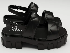 Sandals Prada Quilted black 3D Model