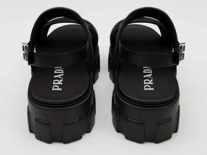 Sandals Prada Quilted black 3D Model