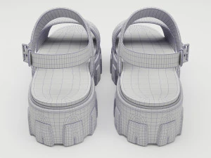 Sandals Prada Quilted black 3D Model