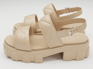 Sandals Prada Quilted 3Dモデル