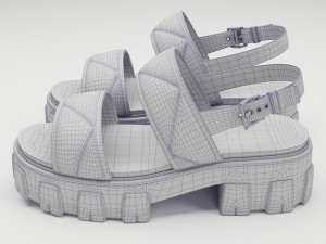 Sandals Prada Quilted 3Dモデル