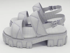 Sandals Prada Quilted 3D Model