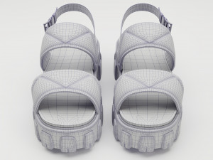 Sandals Prada Quilted 3Dモデル