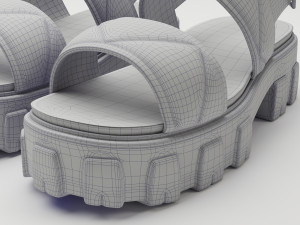Sandals Prada Quilted 3Dモデル