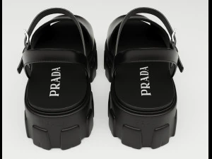 Monolith Platform Sandals Prada Black 3D Model
