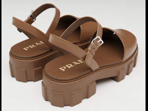 Monolith Platform Sandals Prada 3D 模型