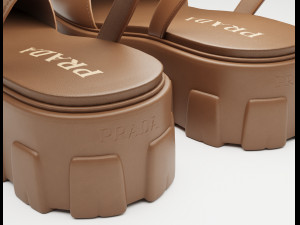 Monolith Platform Sandals Prada 3D 模型