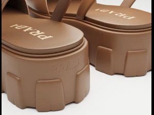 Monolith Platform Sandals Prada 3D Model