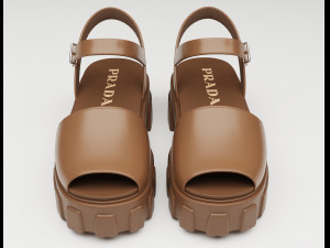Monolith Platform Sandals Prada 3D 模型