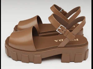 Monolith Platform Sandals Prada 3D Model