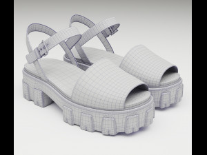 Monolith Platform Sandals Prada 3D 模型