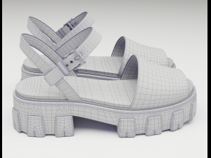 Monolith Platform Sandals Prada 3D 模型