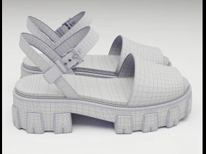 Monolith Platform Sandals Prada 3D Model
