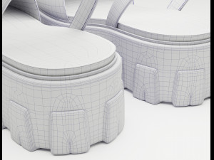 Monolith Platform Sandals Prada 3D 模型