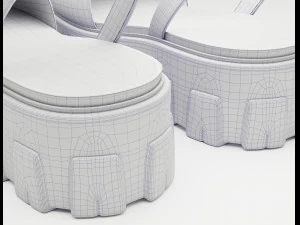 Monolith Platform Sandals Prada 3D Model