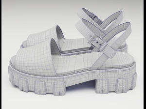 Monolith Platform Sandals Prada 3D 模型