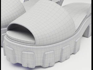 Monolith Platform Sandals Prada 3D Model