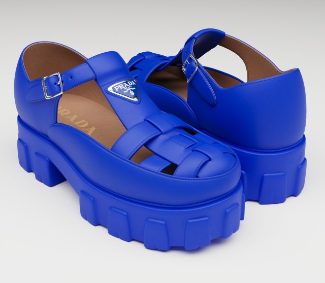 Chunky Sandals Prada Blue 3Dモデル .c4d .max .obj .3ds .fbx .stl .blend 