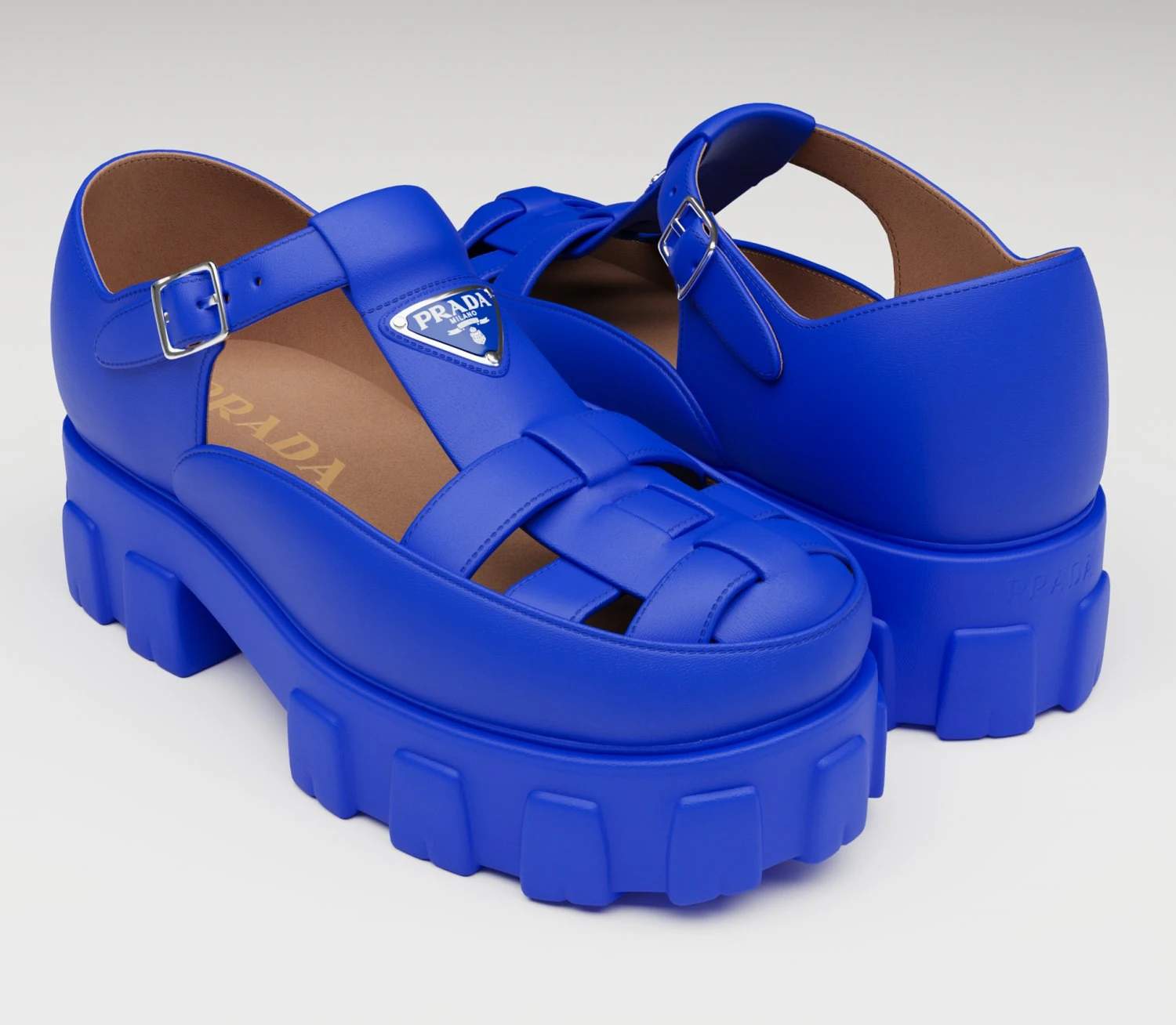 Chunky Sandals Prada Blue 3D Model .c4d .max .obj .3ds .fbx .stl .blend