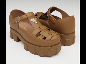 Chunky Sandals Prada Set Collection 3D Model