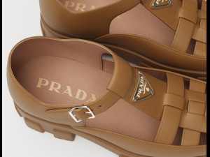 Chunky Sandals Prada Set Collection 3D Model