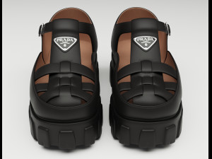 Chunky Sandals Prada Set Collection 3D Model