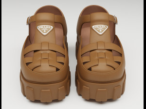 Chunky Sandals Prada Set Collection 3D Model
