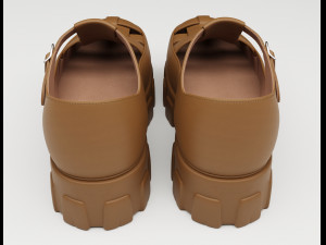 Chunky Sandals Prada Set Collection 3D Model