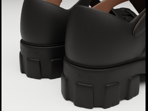 Chunky Sandals Prada Set Collection 3D Model